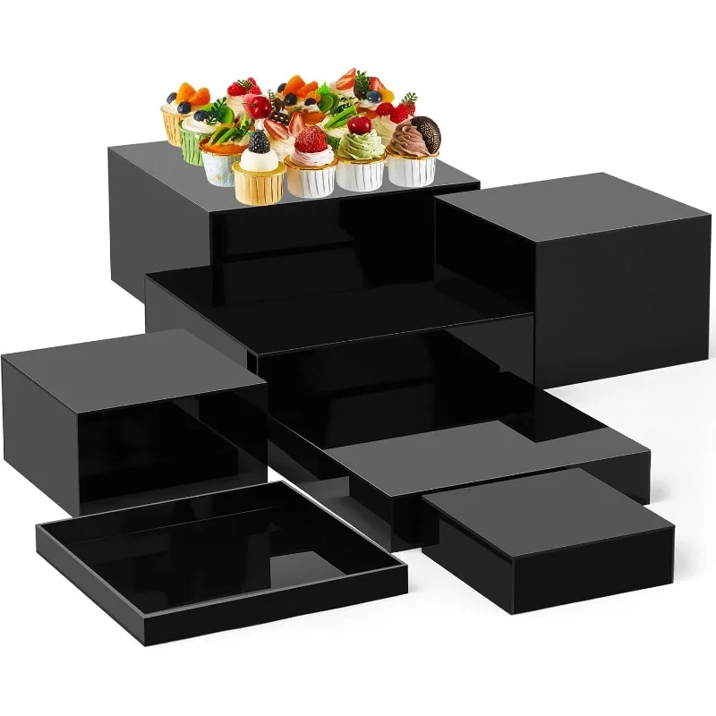 7 Pcs Buffet Risers Set Acrylic Display Box 6" 7" 8" 9" 10" 11" 12" Food Risers for Buffet Table 5 Sided Display Cube
7 Pcs Buffet Risers Set Acrylic Display Box 6" 7" 8" 9" 10" 11" 12" Food Risers for Buffet Table 5 Sided Display Cube