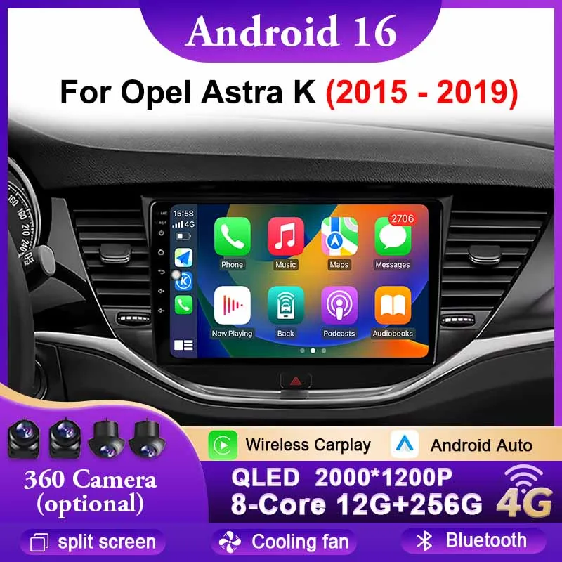 9'' For Opel Astra K 2015-2019 Android 16 Auto Car Radio BT WIFI GPS Navigation Multimedia Video Player DSP Carplay QLED Screen
9'' For Opel Astra K 2015-2019 Android 16 Auto Car Radio BT WIFI GPS Navigation Multimedia Video Player DSP Carplay QLED Screen