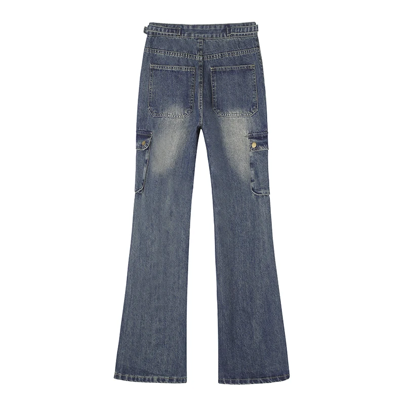 Spring Women Jeans Retro Blue Tie-dye Flare Floor Length Pants Female Casual Fashion High Waist Pocket Trousers
Spring Women Jeans Retro Blue Tie-dye Flare Floor Length Pants Female Casual Fashion High Waist Pocket Trousers
