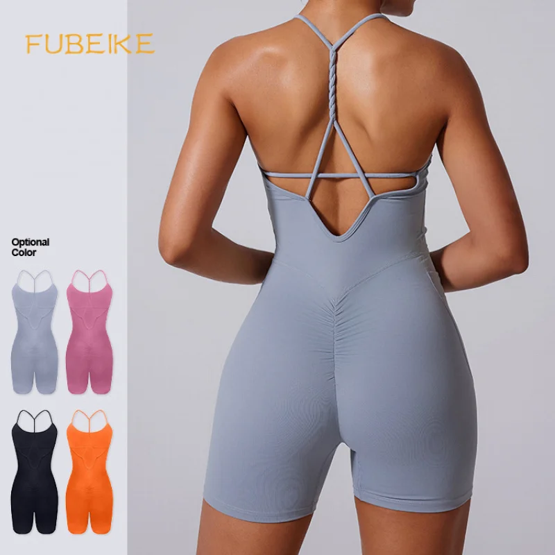 FUBEIKE Nude Feel Jumpsuit Twist Bends And Hitches Beauty Back Shorts V Women's Waist Pleated Yoga Jumpsuits Sporty Gym Woman
FUBEIKE Nude Feel Jumpsuit Twist Bends And Hitches Beauty Back Shorts V Women's Waist Pleated Yoga Jumpsuits Sporty Gym Woman