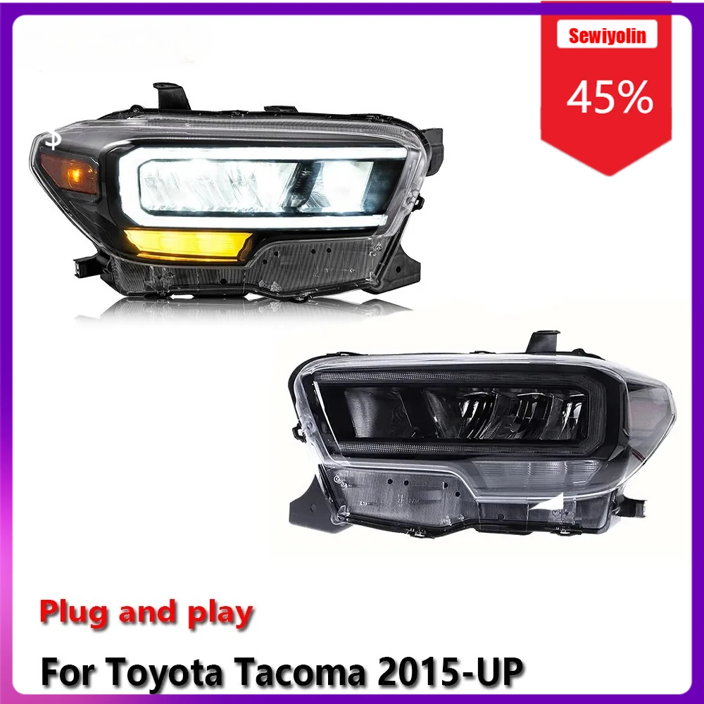 Sewiyolin автомобильные светодиодные лампы фары в сборе для Toyota Tacoma 2015-UP противотуманные DRL тормозные указатели поворота
Sewiyolin автомобильные светодиодные лампы фары в сборе для Toyota Tacoma 2015-UP противотуманные DRL тормозные указатели поворота