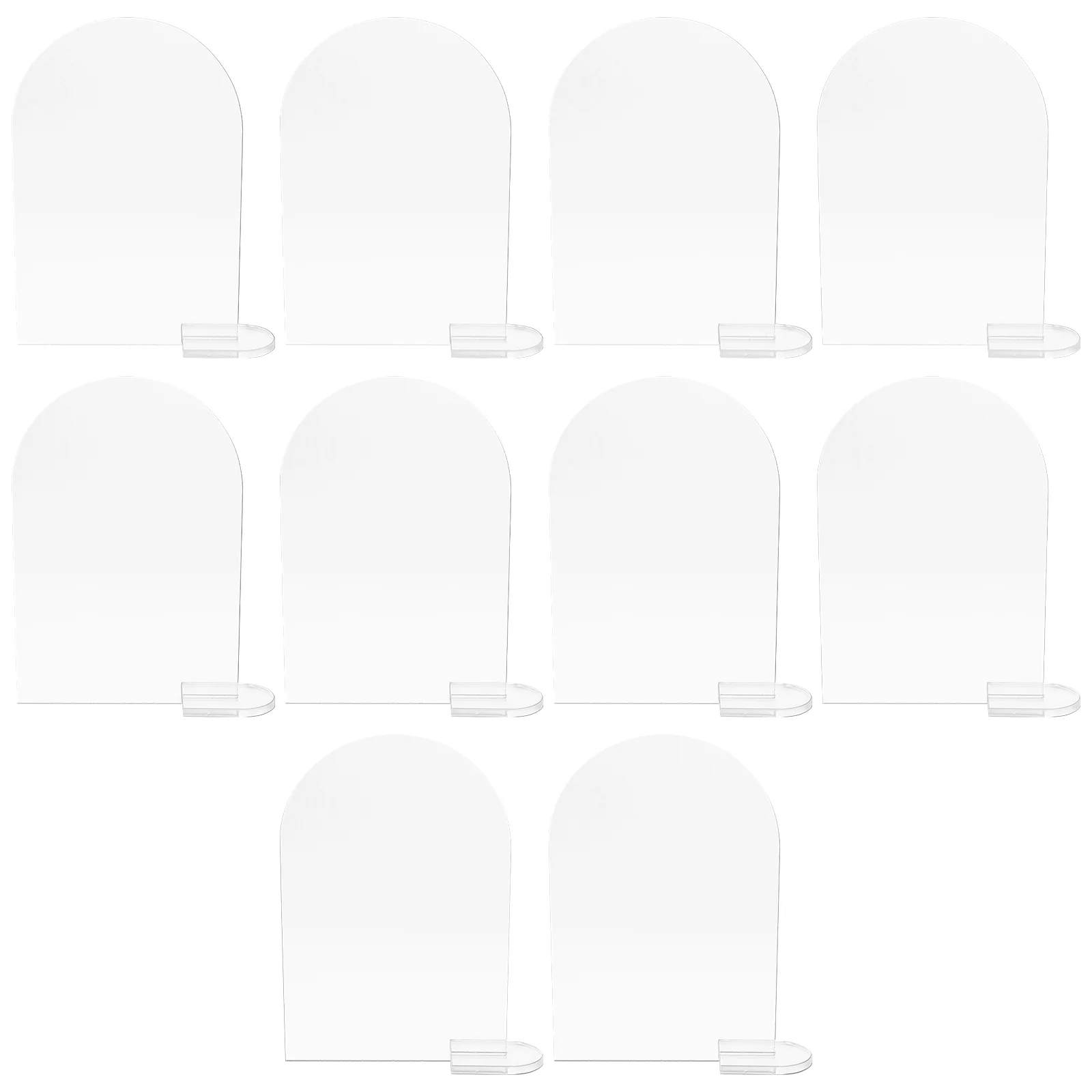 30 Sets Seat Plate Semicircular Sign Easel Stand for Decor Acrylic Signs Wedding Table Cards
30 Sets Seat Plate Semicircular Sign Easel Stand for Decor Acrylic Signs Wedding Table Cards