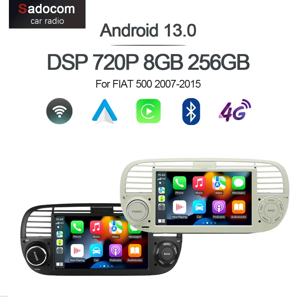 Беспроводной Carplay 7 "Android 14 автомобильный радиоприемник GPS-плеер навигация стерео 8 + 256 ГБ 4G Wi-Fi Bluetooth авторадио для FIAT 500 2007-2015
Беспроводной Carplay 7 "Android 14 автомобильный радиоприемник GPS-плеер навигация стерео 8 + 256 ГБ 4G Wi-Fi Bluetooth авторадио для FIAT 500 2007-2015