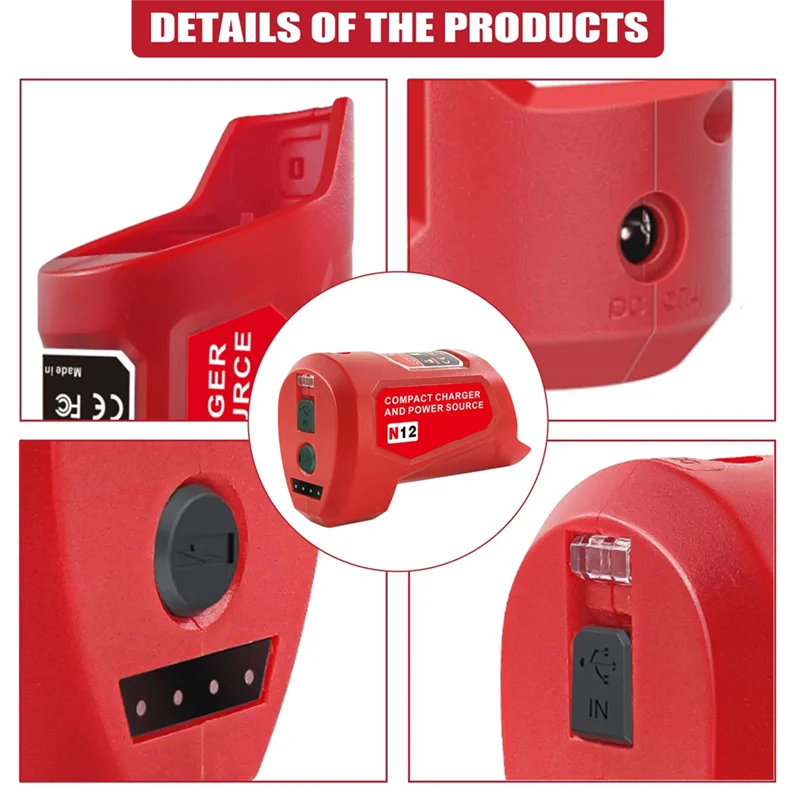 COFA-N12 Battery Power Source Adapter For 12V M12 Battery Power Wheel Charger Adapter With 12V DC Port USB2.0 Port
COFA-N12 Battery Power Source Adapter For 12V M12 Battery Power Wheel Charger Adapter With 12V DC Port USB2.0 Port