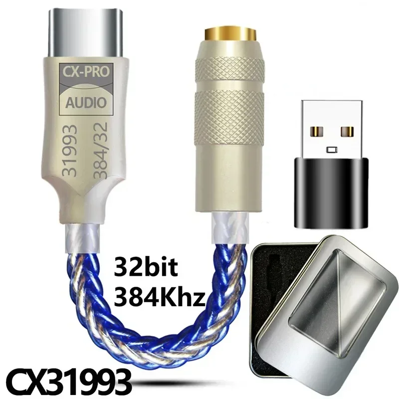 CX31993 HiFi USB DAC Type C To 3.5mm Headphone Amplifier Audio Decoder IEM AMP Mobile Phone Adapter
CX31993 HiFi USB DAC Type C To 3.5mm Headphone Amplifier Audio Decoder IEM AMP Mobile Phone Adapter