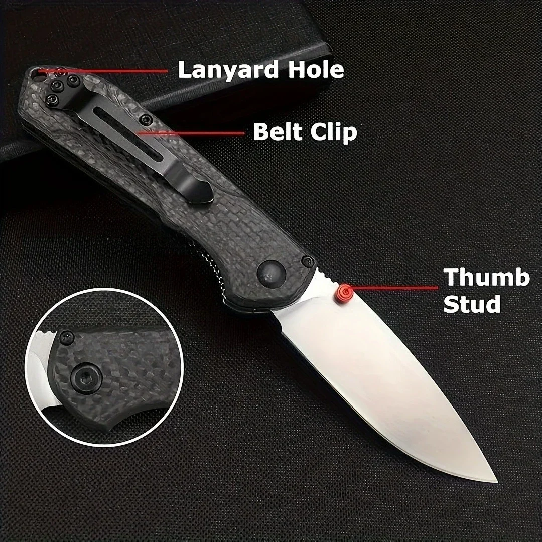 Carbon Fiber Handle Folding Knife with D2 Steel Blade - Lightweight Pocket Knife, Ergonomic Handle and Safety Multi-functional
Carbon Fiber Handle Folding Knife with D2 Steel Blade - Lightweight Pocket Knife, Ergonomic Handle and Safety Multi-functional