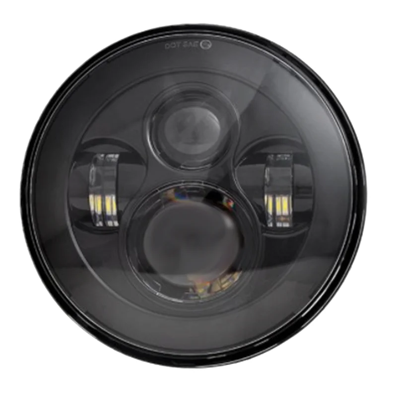 Black Background 7-Inch LED Headlights Round Headlights Automotive Supplies LED Headlights for Shepherd
Black Background 7-Inch LED Headlights Round Headlights Automotive Supplies LED Headlights for Shepherd