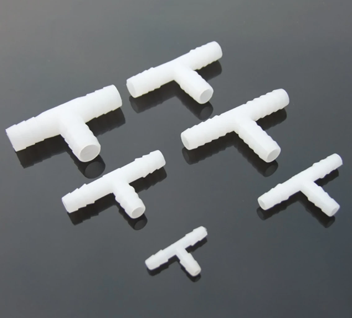 T-type Plastic Tube Tee Connectors 1.6-7.9mm Hose Pipe Joints Garden Irrigation Aquarium Tank Fittings
T-type Plastic Tube Tee Connectors 1.6-7.9mm Hose Pipe Joints Garden Irrigation Aquarium Tank Fittings