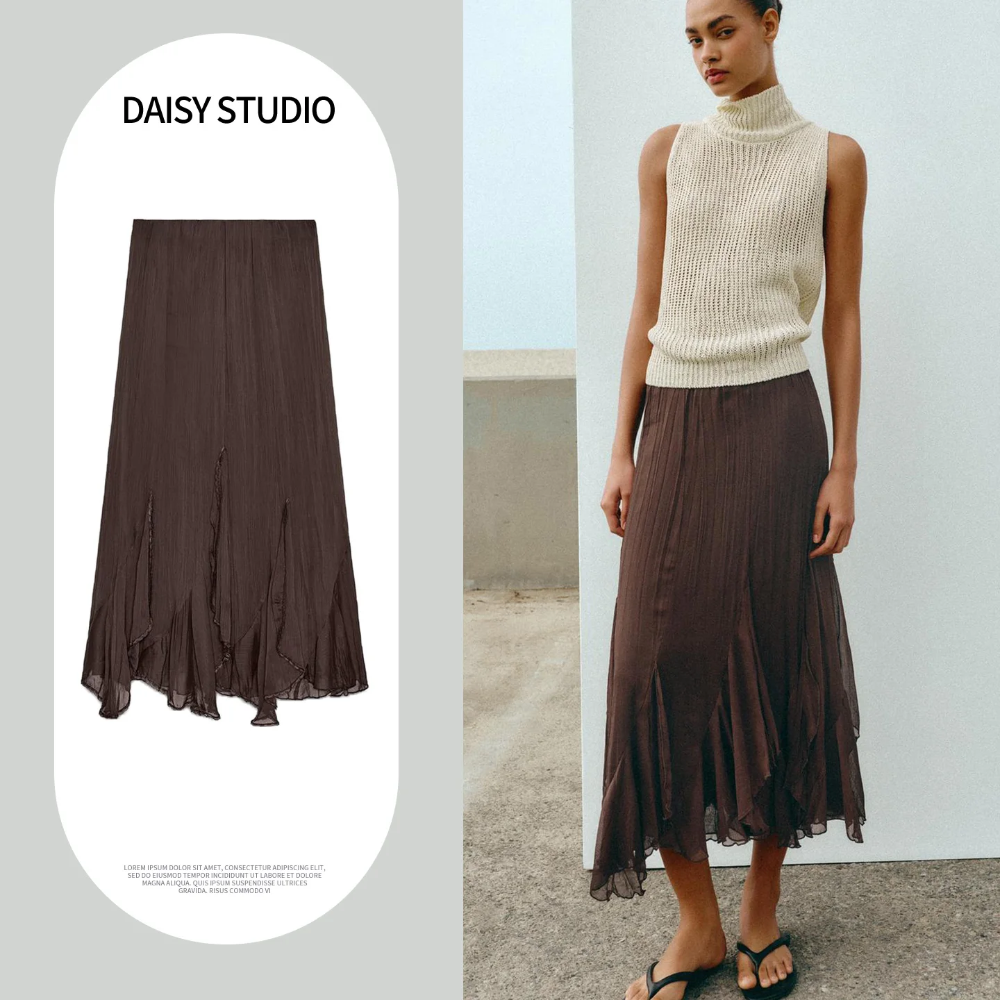 Spring 2026 New Women's Casual Style Midi Skirt Asymmetrical Lace Layered Decoration Polyester Fiber A-Line Skirt Slim Fit
Spring 2026 New Women's Casual Style Midi Skirt Asymmetrical Lace Layered Decoration Polyester Fiber A-Line Skirt Slim Fit