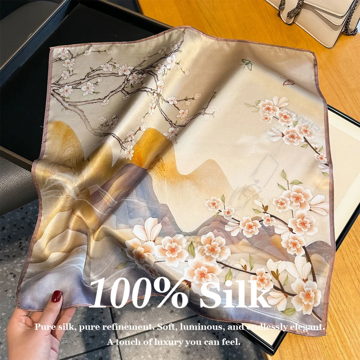 New 100% Natural Real Silk Scarf Women Hairband High Quality Foulard Bandana 53cm Square Scarves Design Headkerchief Shawl Wrap
New 100% Natural Real Silk Scarf Women Hairband High Quality Foulard Bandana 53cm Square Scarves Design Headkerchief Shawl Wrap