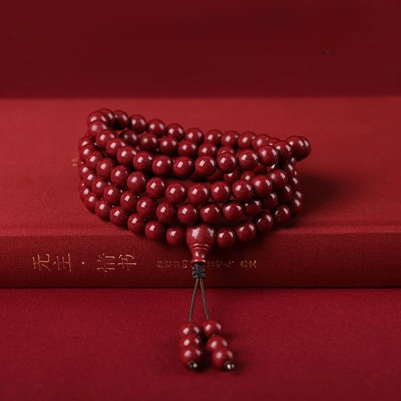 108 Natural Cinnabar Buddha Beads Bracelet with Purple Gold Sand, Simple and Versatile Bracelet
108 Natural Cinnabar Buddha Beads Bracelet with Purple Gold Sand, Simple and Versatile Bracelet