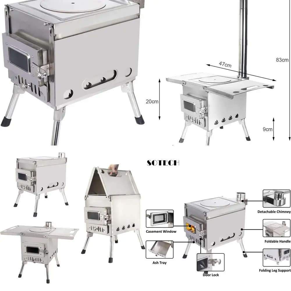 Уличная походная печь, портативная палатка из нержавеющей стали с дымоходом для приготовления пищи на открытом воздухе, альпинизма, барбекю, пешего туризма, пикника
Уличная походная печь, портативная палатка из нержавеющей стали с дымоходом для приготовления пищи на открытом воздухе, альпинизма, барбекю, пешего туризма, пикника