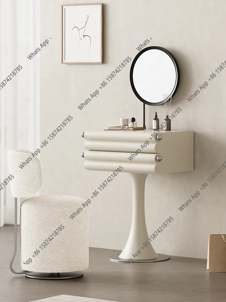 New bedroom bedside table cream style dresser integrated makeup mirror mini small apartment household dressing table
New bedroom bedside table cream style dresser integrated makeup mirror mini small apartment household dressing table