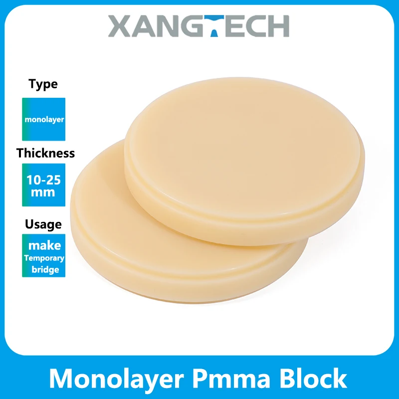 XANGTECH 3pcs Dental Monolayer Pmma Resin Blocks Preshaded Monochrome Disc 98mm of Lab Materials
XANGTECH 3pcs Dental Monolayer Pmma Resin Blocks Preshaded Monochrome Disc 98mm of Lab Materials