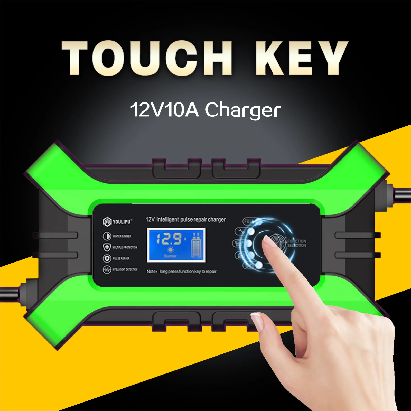 NANDITO 12V10A Smart Battery Charger with Pulse Repair, Automatic Car Battery Maintainer for Auto Car Motorcycle Boat
NANDITO 12V10A Smart Battery Charger with Pulse Repair, Automatic Car Battery Maintainer for Auto Car Motorcycle Boat