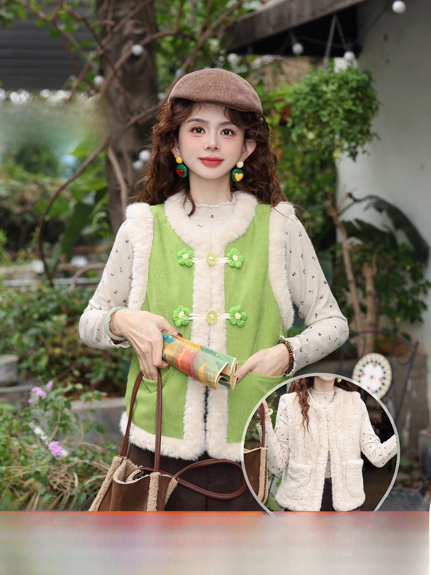 Двусторонняя одежда, женский меховой жилет Thiened, новинка 2025, зима, теплая, круглый пуловер, полиэфирная ткань
Двусторонняя одежда, женский меховой жилет Thiened, новинка 2025, зима, теплая, круглый пуловер, полиэфирная ткань