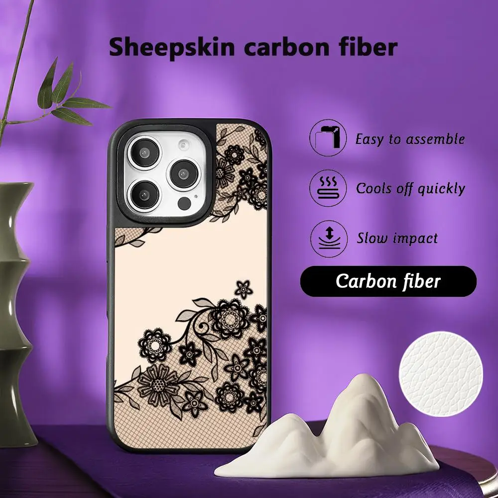 Art Lace print Black pattern design Phone Case for iPhone 17 16 15 14 13 12 Pro Max Sheepskin Carbon fiber protective case
Art Lace print Black pattern design Phone Case for iPhone 17 16 15 14 13 12 Pro Max Sheepskin Carbon fiber protective case