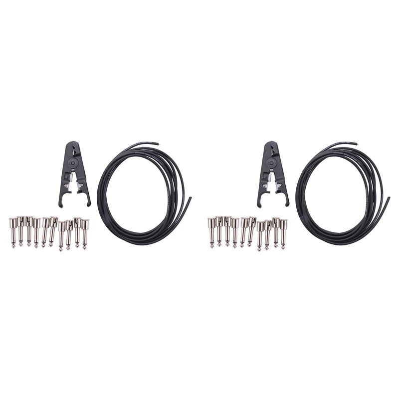 2Pcs 10Ft Guitar Solderless Pedalboard Cable Kit Angle Audio 6.35 Plugs For Guitar Effects Pedals
2Pcs 10Ft Guitar Solderless Pedalboard Cable Kit Angle Audio 6.35 Plugs For Guitar Effects Pedals