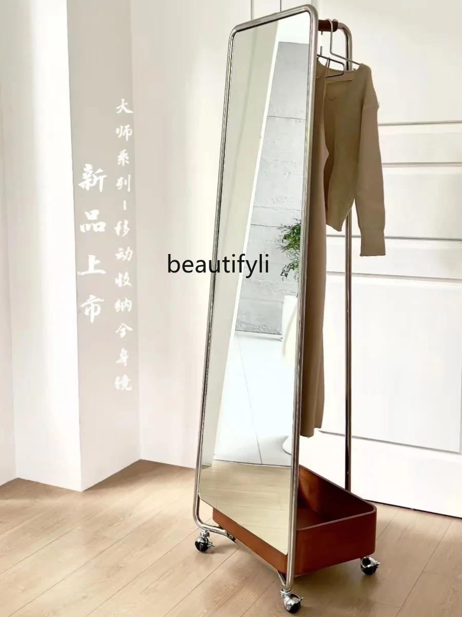 Full Body Floor Test Dressing Mirror Home Standing Overnight Hanger Storage Retro Simple Movable
Full Body Floor Test Dressing Mirror Home Standing Overnight Hanger Storage Retro Simple Movable