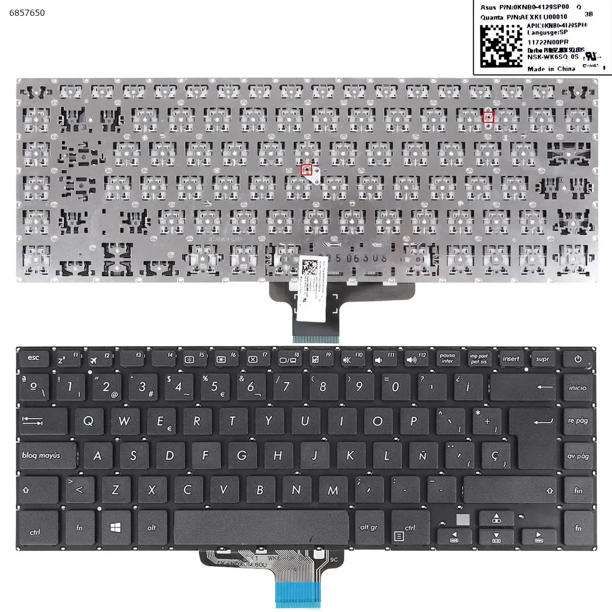 SP Laptop Keyboard for ASUS VivoBook 15 X510UA X510UQ F510UA Black without Frame
SP Laptop Keyboard for ASUS VivoBook 15 X510UA X510UQ F510UA Black without Frame