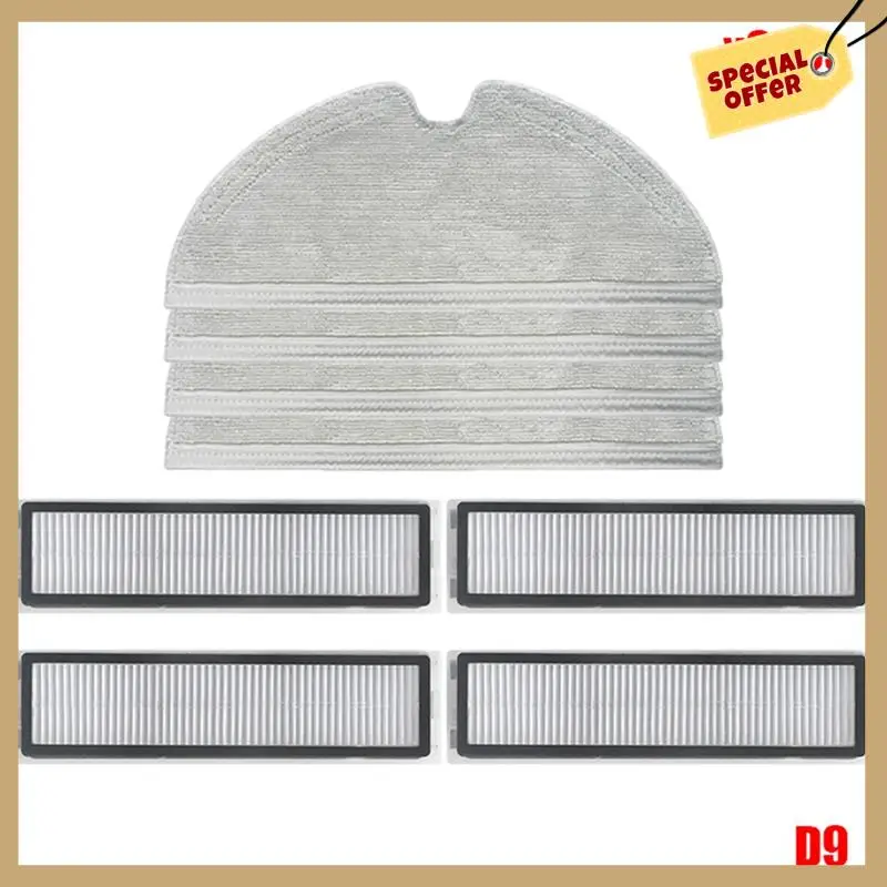 1Set Robotic Vacuum Cleaner Main Brush Side Brush Hepa Filter Mop Rags Parts Parts Accessories Fit For Dreame D9 & Bot L10 Pro
1Set Robotic Vacuum Cleaner Main Brush Side Brush Hepa Filter Mop Rags Parts Parts Accessories Fit For Dreame D9 & Bot L10 Pro