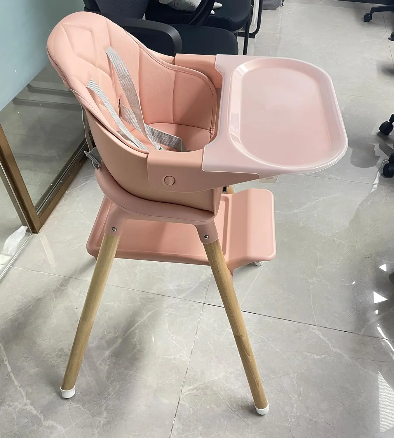 Wooden Convertible High Chair 6 In 1 Toddler Booster Seat Double Tray Reversible Footrest 5 Point Harness Pink
Wooden Convertible High Chair 6 In 1 Toddler Booster Seat Double Tray Reversible Footrest 5 Point Harness Pink