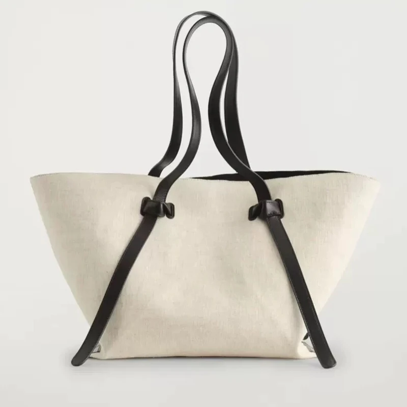 Льняная большая сумка большой емкости, экологически чистая модная сумка для покупок из натуральной кожи ручной работы
Льняная большая сумка большой емкости, экологически чистая модная сумка для покупок из натуральной кожи ручной работы