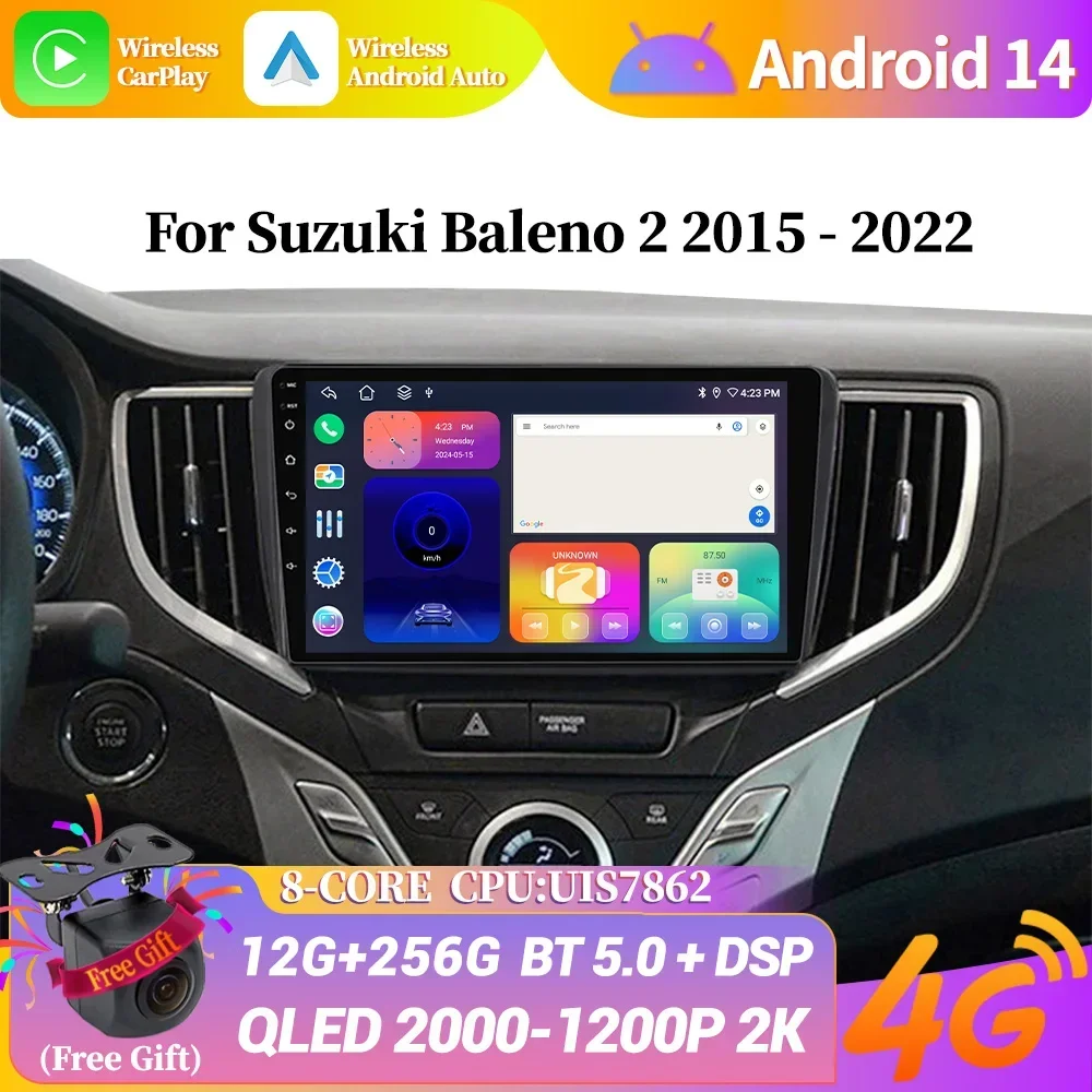 Android 14 Car Radio Multimedia Navigation For Suzuki Baleno 2 2015-2022 Wireless Bluetooth Carplay Stereo Screen WIFI 2DIN
Android 14 Car Radio Multimedia Navigation For Suzuki Baleno 2 2015-2022 Wireless Bluetooth Carplay Stereo Screen WIFI 2DIN