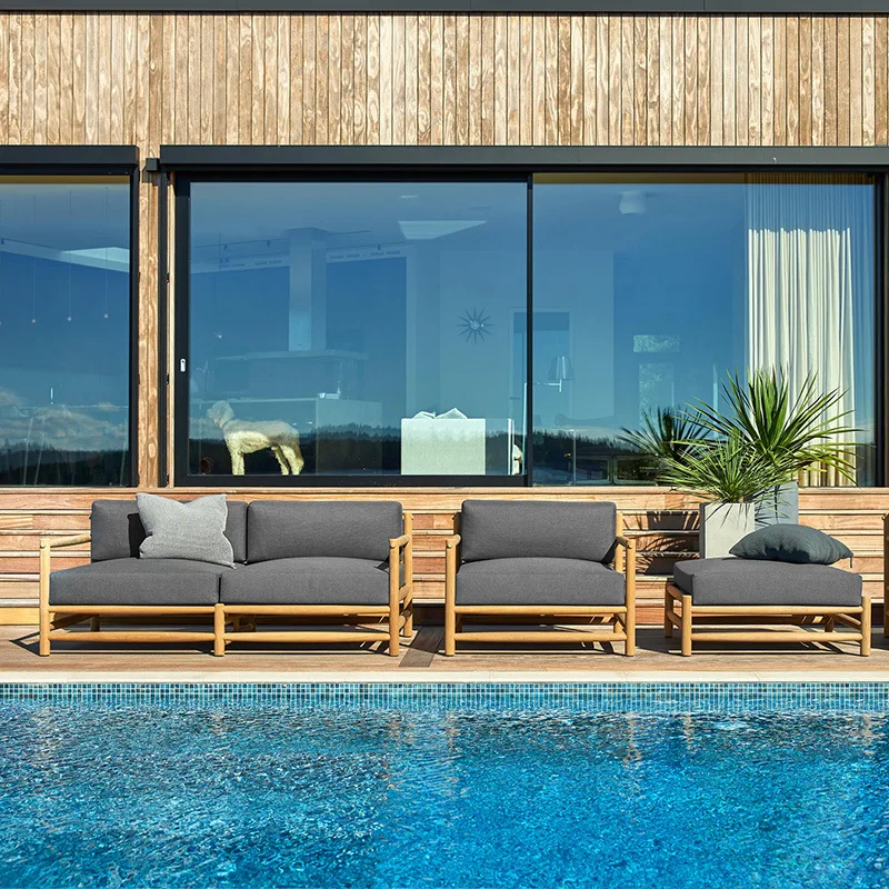 Customized outdoor sofa coffee table large designer courtyard leisure rattan rain and sun protection combination teak
Customized outdoor sofa coffee table large designer courtyard leisure rattan rain and sun protection combination teak