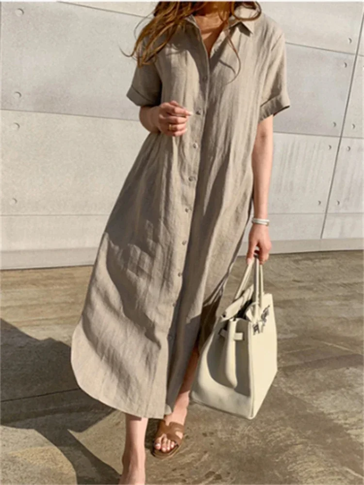 2021 New Summer Shirt Dress Evening Female Vintage Dress Party Oversize Short Sleeve Beach Women Dresses Robe Vestido Prom Pure
2021 New Summer Shirt Dress Evening Female Vintage Dress Party Oversize Short Sleeve Beach Women Dresses Robe Vestido Prom Pure