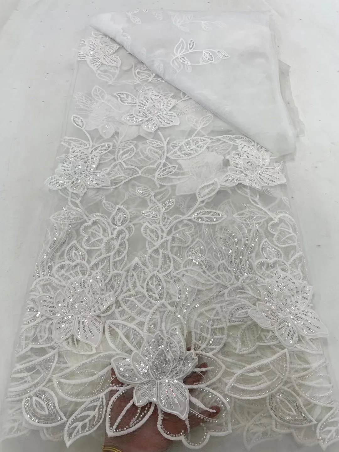 Heavy Beaded Lace Fabric Handmade New Beads 3D Flower Appliques Tulle Lace Fabric for Wedding Evening Dress NXH5938
Heavy Beaded Lace Fabric Handmade New Beads 3D Flower Appliques Tulle Lace Fabric for Wedding Evening Dress NXH5938