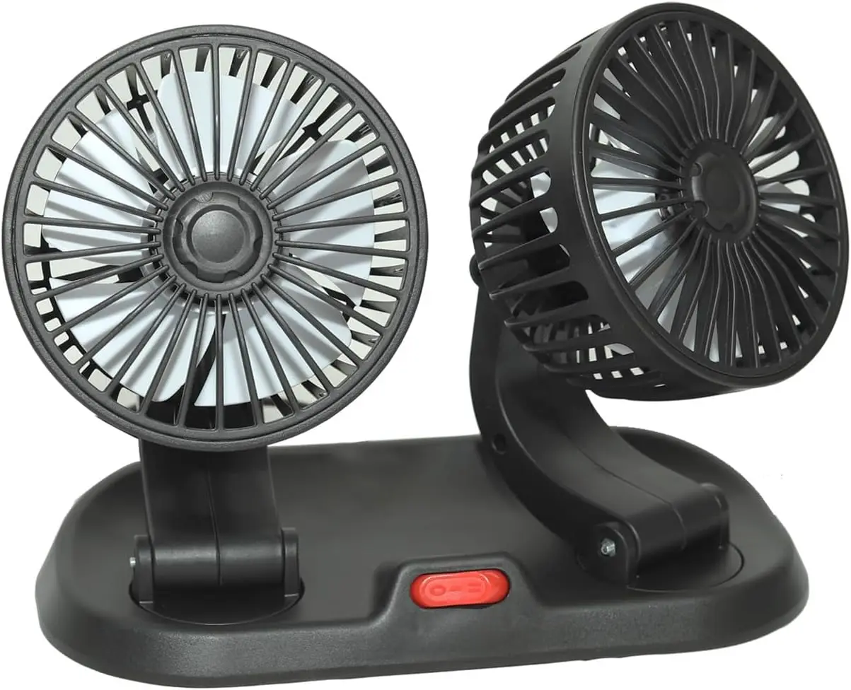 Dual Head Car Cooling Fan-2 Speeds, 360 Rotation, for Car Dashboard, Powerful Cooling Solution for SUV/RV/Truck/Sedan/Cruise
Dual Head Car Cooling Fan-2 Speeds, 360 Rotation, for Car Dashboard, Powerful Cooling Solution for SUV/RV/Truck/Sedan/Cruise