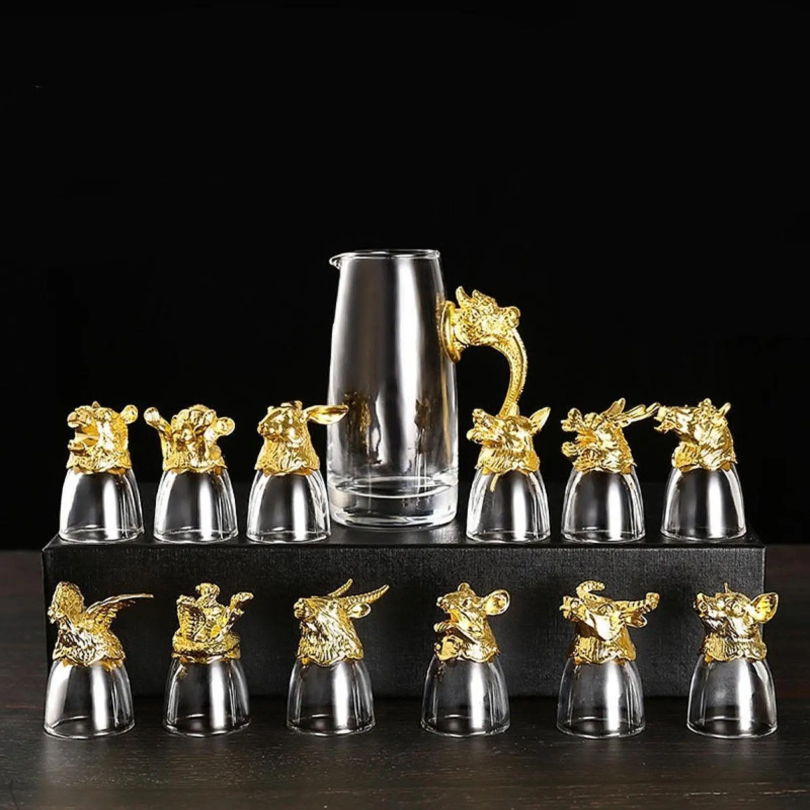 Wine Glass Set 12 Glasses, 1 Sharing Pitcher Housewarming Gift Shot Glass Set for Table Decor Party Wedding Living Room Holiday
Wine Glass Set 12 Glasses, 1 Sharing Pitcher Housewarming Gift Shot Glass Set for Table Decor Party Wedding Living Room Holiday