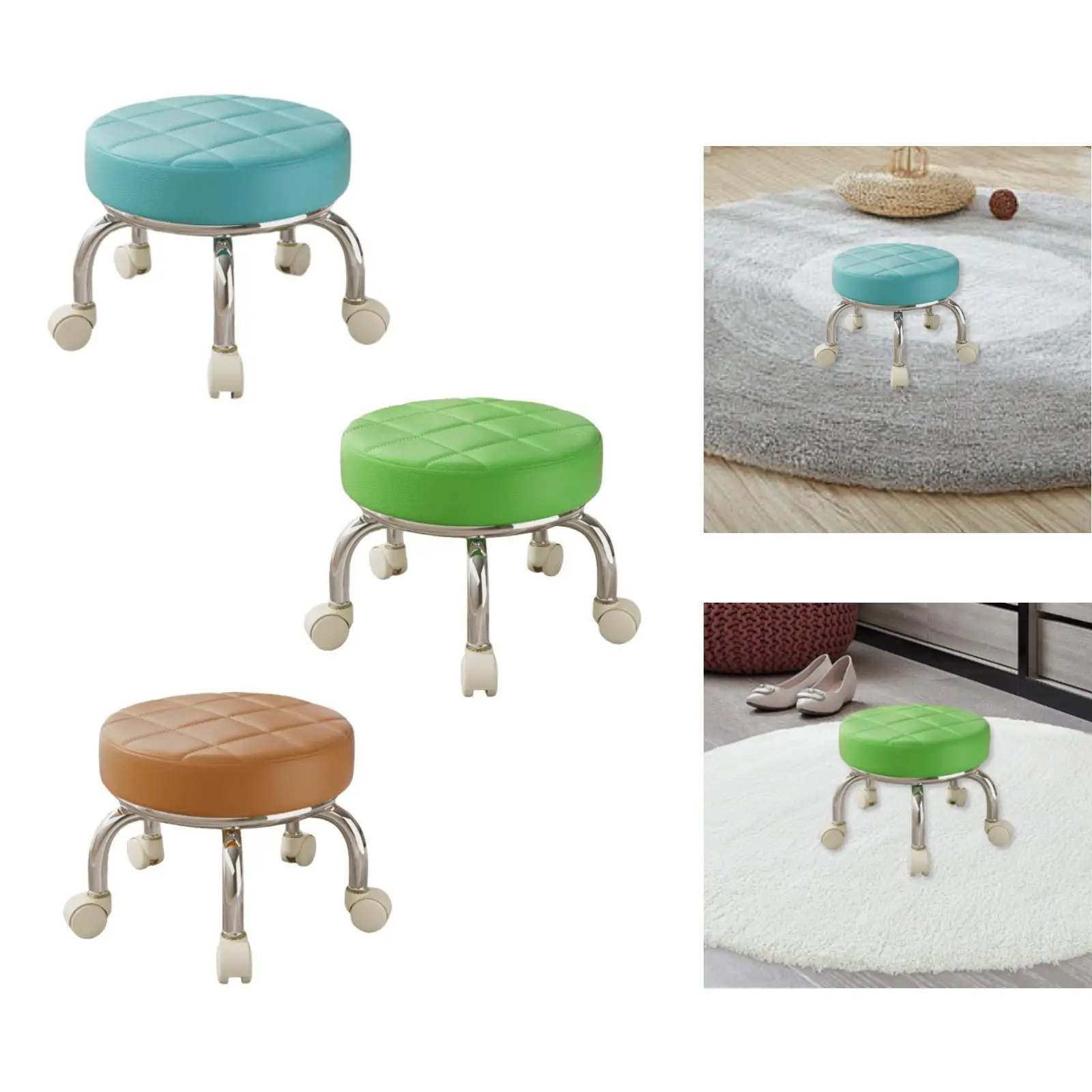 360° Rotating Low Roller Seat Stool Small Round Movable Stool Adult Housework Stool for Barber Shop Salons Living Room Kitchen
360° Rotating Low Roller Seat Stool Small Round Movable Stool Adult Housework Stool for Barber Shop Salons Living Room Kitchen