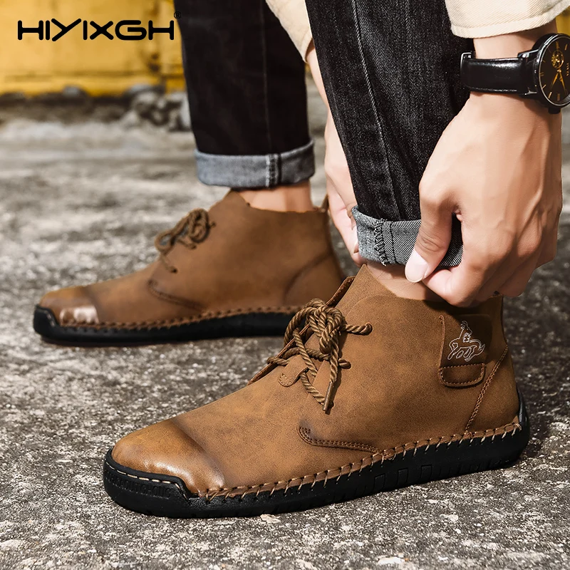 Men's Ankle Boots Handmade Leather Boots Flat Casual Sports Shoes Outdoor Fashion Design Non-Slip Men's Footwear
Men's Ankle Boots Handmade Leather Boots Flat Casual Sports Shoes Outdoor Fashion Design Non-Slip Men's Footwear