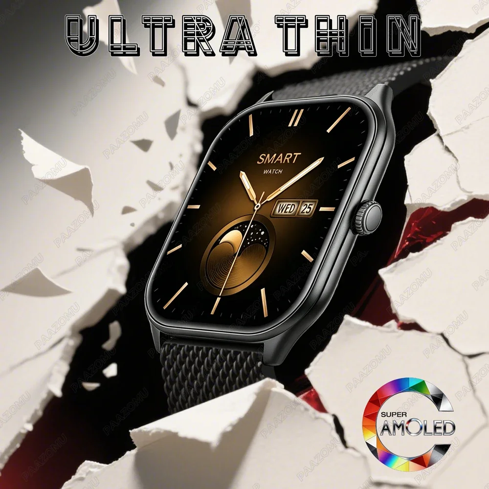 New For OPPO Ultra Thin Smart Watch Men Woman 1.96" HD AMOLED 70+Sports Mode Health Monitor Bluetooth Call Waterproof Smartwatch
New For OPPO Ultra Thin Smart Watch Men Woman 1.96" HD AMOLED 70+Sports Mode Health Monitor Bluetooth Call Waterproof Smartwatch