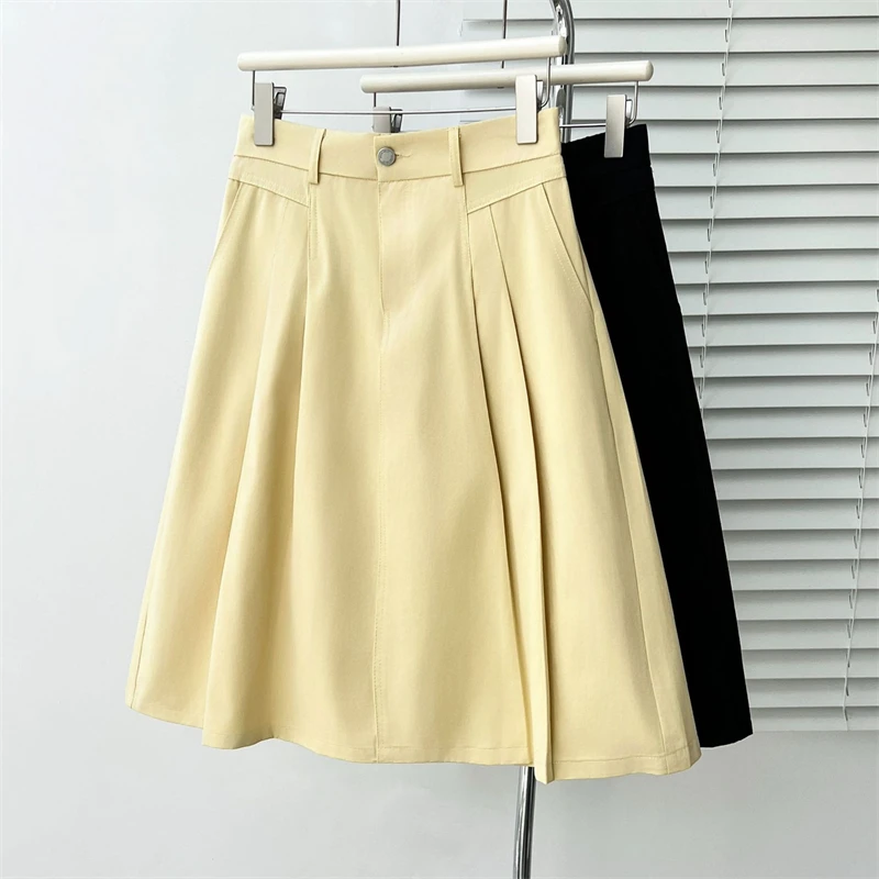 High Waisted Dopamine Midi Skirt 2026 Fashion New Summer Women's Slim Casual A-line Middle-skirt Solid Cotton Pleated Skirts
High Waisted Dopamine Midi Skirt 2026 Fashion New Summer Women's Slim Casual A-line Middle-skirt Solid Cotton Pleated Skirts