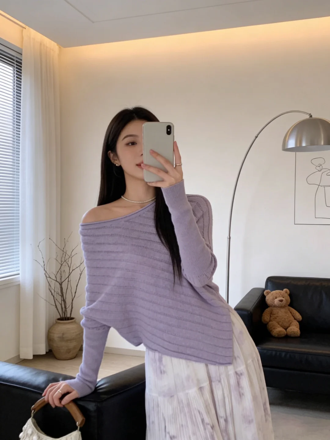 Purple Asymmetrical Shoulder Knitted Sweater Women's Style Beautiful Slim Fit Unique Lovely Spring New Arrival Korean Fashion
Purple Asymmetrical Shoulder Knitted Sweater Women's Style Beautiful Slim Fit Unique Lovely Spring New Arrival Korean Fashion