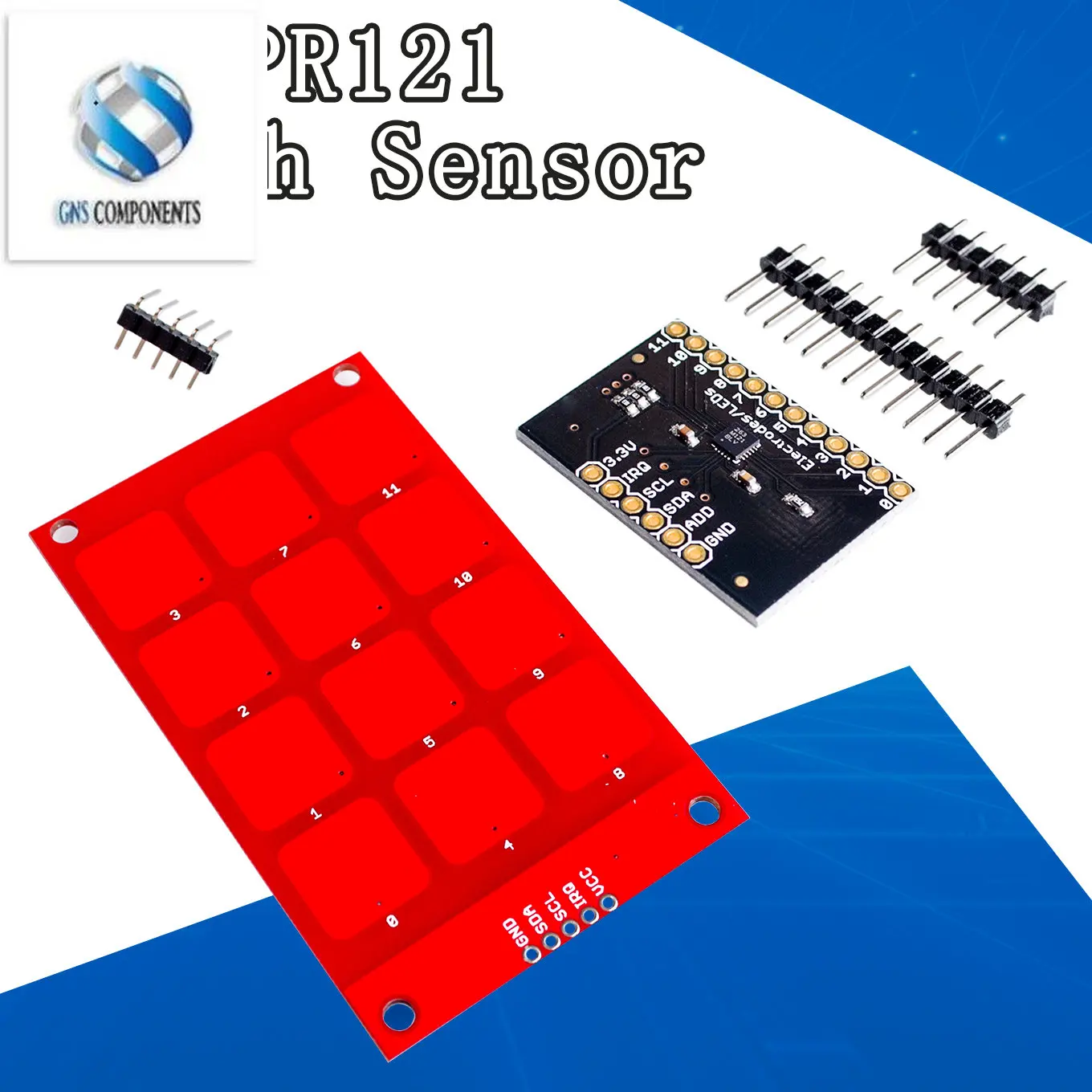 MPR121 Breakout V12 Capacitive Touch Sensor Controller Module I2C Interface keyboard Development Board for arduino
MPR121 Breakout V12 Capacitive Touch Sensor Controller Module I2C Interface keyboard Development Board for arduino