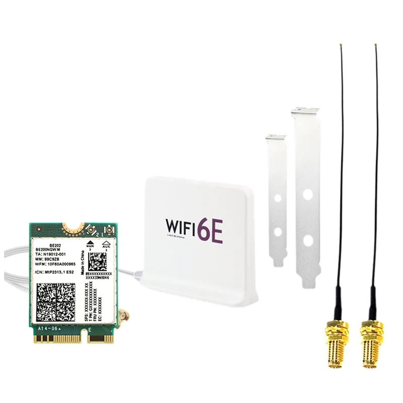 BE202 Wi-Fi7 Wi-Fi карта + магнитная антенна Wi-Fi6e 2,4/5/6 ГГц трехдиапазонный 5374M гигабитный беспроводной сетевой адаптер Bluetooth 5,4
BE202 Wi-Fi7 Wi-Fi карта + магнитная антенна Wi-Fi6e 2,4/5/6 ГГц трехдиапазонный 5374M гигабитный беспроводной сетевой адаптер Bluetooth 5,4