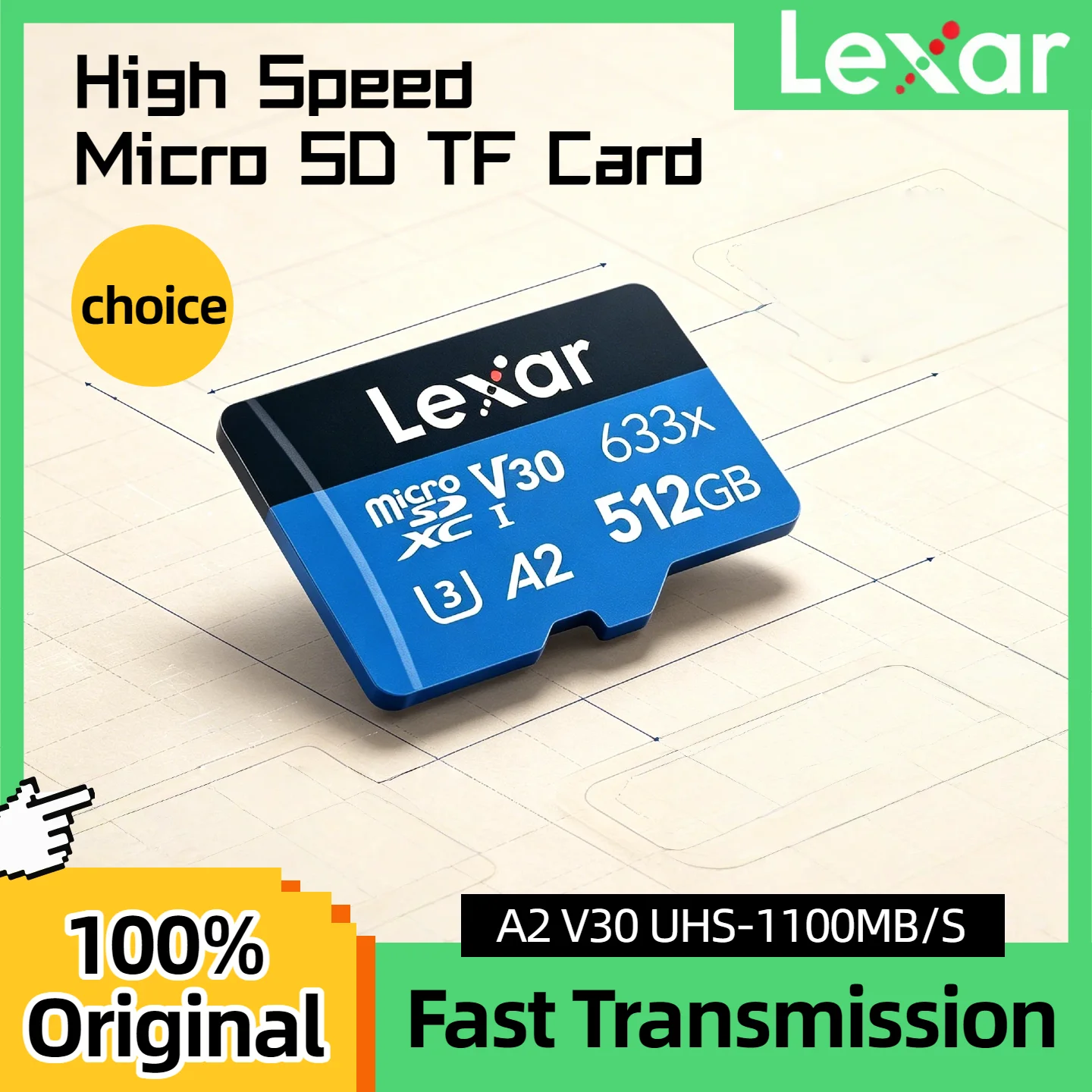 Max 100% Original Lexar 633x Micro SD Card 256GB 128GB 64GB SDXC V30 U3 32GB SDHC V10 U1 Class 10 A1 Flash Memory Microsd
Max 100% Original Lexar 633x Micro SD Card 256GB 128GB 64GB SDXC V30 U3 32GB SDHC V10 U1 Class 10 A1 Flash Memory Microsd