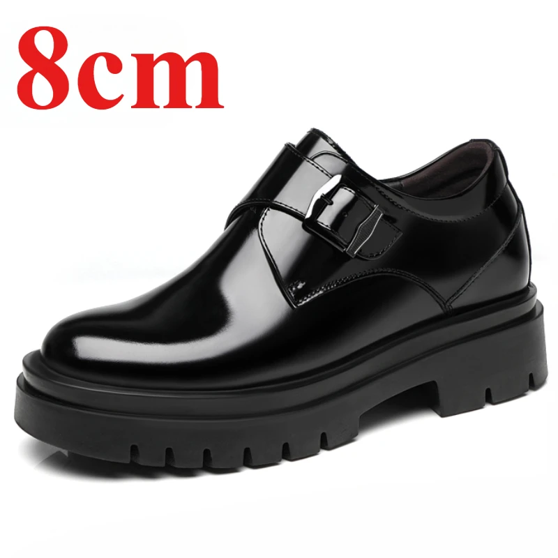 Genuine Leather Height-increasing Derby Shoes for Men's Increased 8cm Comfortable Breathable Thick Platform Elevated Shoes Male
Genuine Leather Height-increasing Derby Shoes for Men's Increased 8cm Comfortable Breathable Thick Platform Elevated Shoes Male