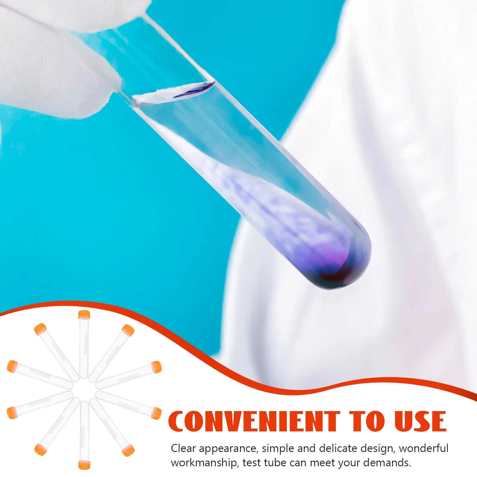 20pcs 15ml Clear Plastic Test Tubes with Orange Caps Sealed Bottles for Lab Home Use Small Storage Vials Sample Containers
20pcs 15ml Clear Plastic Test Tubes with Orange Caps Sealed Bottles for Lab Home Use Small Storage Vials Sample Containers