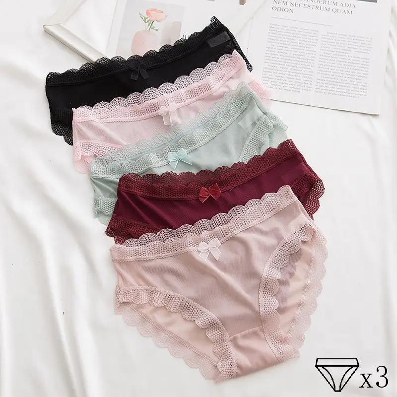 IEUHIA Hollow Sexy Lace Panties Cotton Women's Underwear Girls Briefs Female Lingerie Low-waist Seamless Underpants Solid Color
IEUHIA Hollow Sexy Lace Panties Cotton Women's Underwear Girls Briefs Female Lingerie Low-waist Seamless Underpants Solid Color