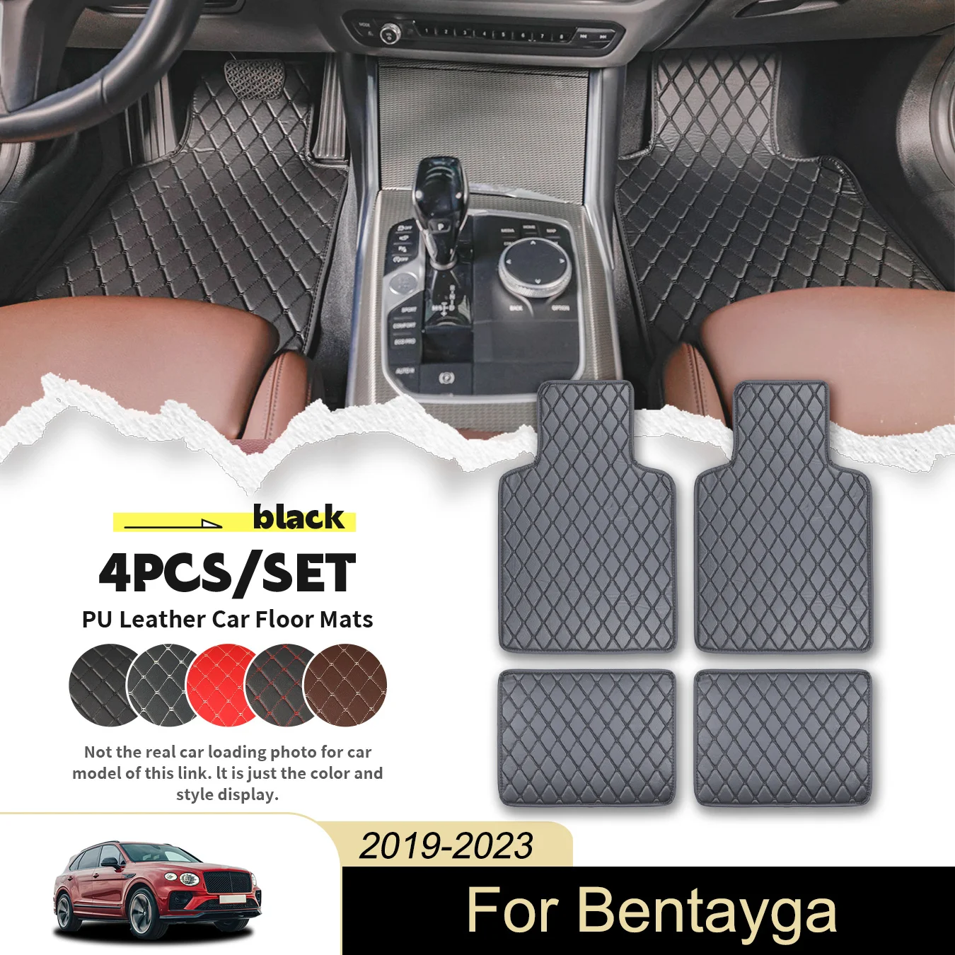 4 шт. универсальные автомобильные коврики для Bentley для Bentayga 2019-2023, искусственная кожа, водонепроницаемые и устойчивые к пятнам, легко моющиеся
4 шт. универсальные автомобильные коврики для Bentley для Bentayga 2019-2023, искусственная кожа, водонепроницаемые и устойчивые к пятнам, легко моющиеся