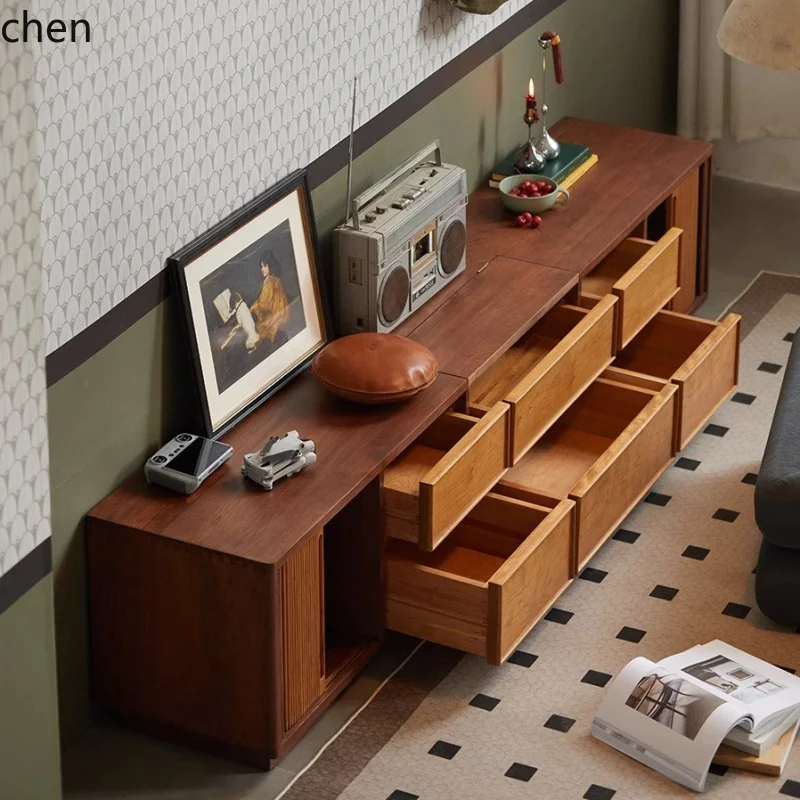 ZMLcherry wood TV cabinet projection medieval special household solid wood small apartment floor-to-ceiling audio-visual cabinet 
ZMLcherry wood TV cabinet projection medieval special household solid wood small apartment floor-to-ceiling audio-visual cabinet