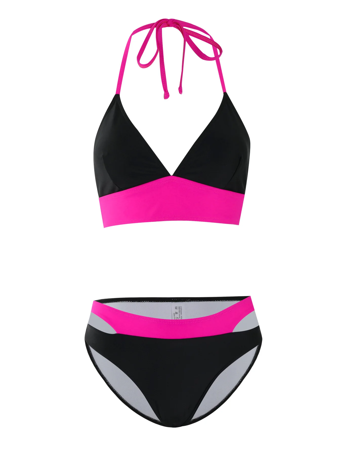 Color Block Bikini - Women's High-Waisted Color Block Bikini Set V-Neck Two-Piece Swimsuit Tummy Control Beachwear
Color Block Bikini - Women's High-Waisted Color Block Bikini Set V-Neck Two-Piece Swimsuit Tummy Control Beachwear
