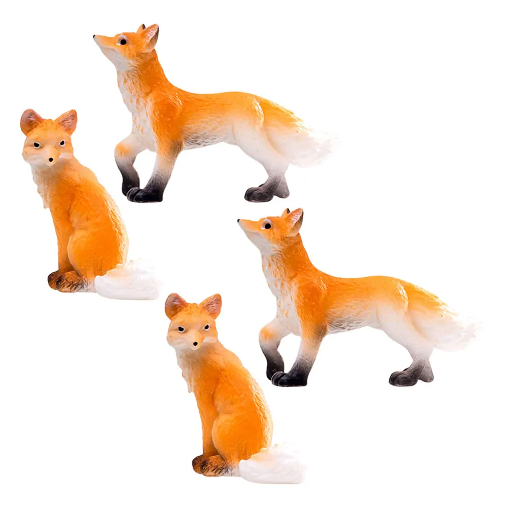 4pcs Cartoon Fox Figurine Resin Desktop Decor Cute Animal Ornament Compact Micro Landscape Accessory Delicate for Cabinet
4pcs Cartoon Fox Figurine Resin Desktop Decor Cute Animal Ornament Compact Micro Landscape Accessory Delicate for Cabinet