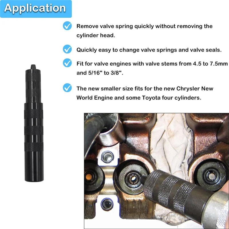 36050 Valve Keeper Remover Installer Kit Valve Spring Compressor Retainer Tool For 4.5Mm To 7.5Mm And 5/16" To 3/8"
36050 Valve Keeper Remover Installer Kit Valve Spring Compressor Retainer Tool For 4.5Mm To 7.5Mm And 5/16" To 3/8"