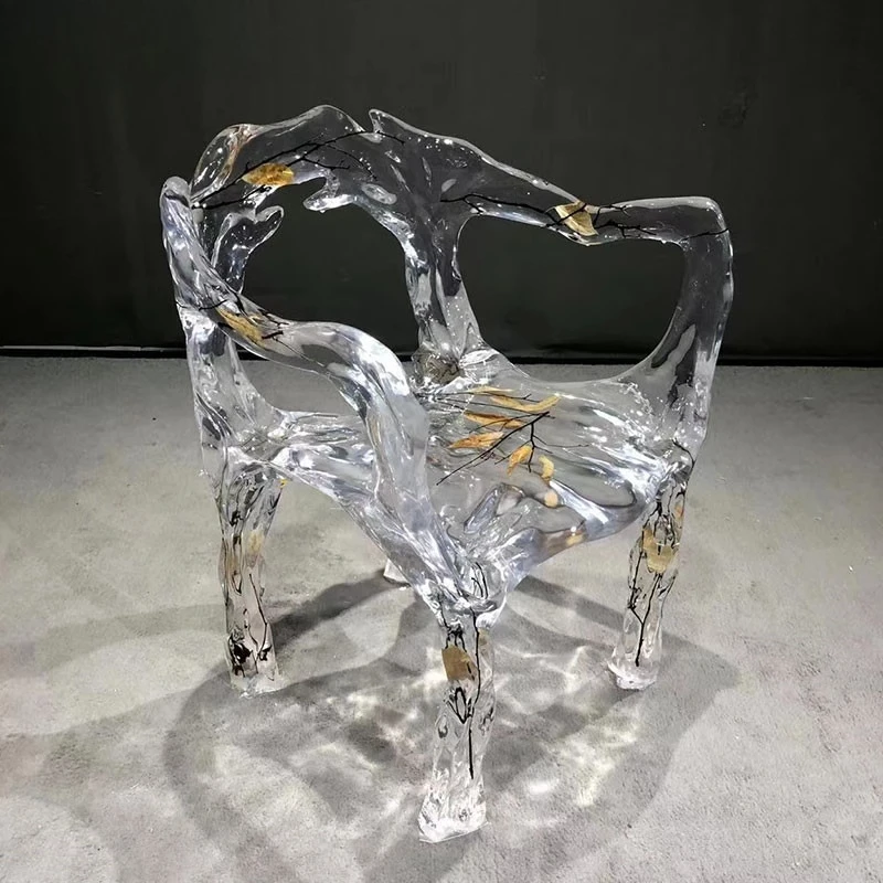 Light Luxury Modern Transparent Epoxy Furniture Italian Dining Chair Model Room Dining Room Acrylic Backrest Leisure Chair
Light Luxury Modern Transparent Epoxy Furniture Italian Dining Chair Model Room Dining Room Acrylic Backrest Leisure Chair